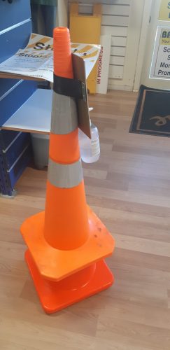 Cone Mount Sanitizer Stand