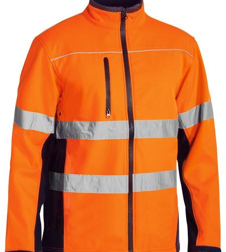 Bisley Hi Vis Soft Shell Taped Jacket (BJ6059T)