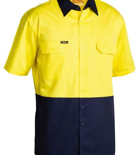 Bisley Hi Vis Lightweight Short Sleeve Drill Shirt (BS1895)