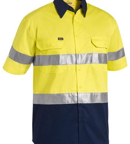 Bisley Hi Vis Lightweight Taped Short Sleeve Shirt (BS1896)