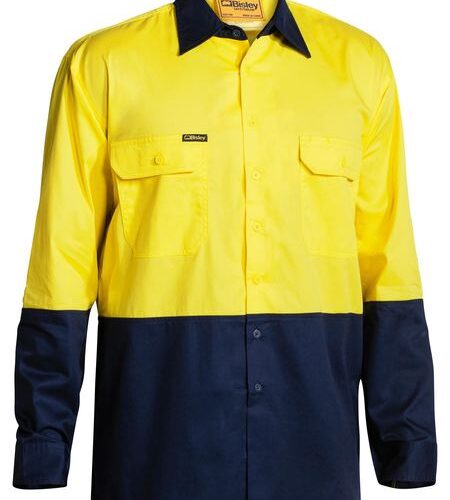 Bisley Hi Vis Lightweight Long Sleeve Drill Shirt (BS6895)