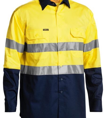 Bisley Hi Vis Lightweight Taped Long Sleeve Shirt (BS6896)