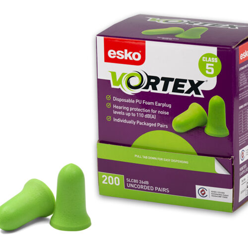 Esko Vortex Earplugs Green Uncorded (DE200-GU)