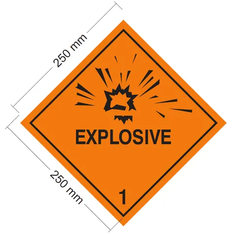 Dangerous Goods Label Class 1 Explosive