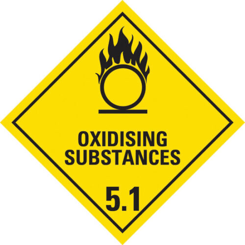 Dangerous Goods Label Class 5.1 Oxidizing Substances
