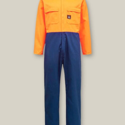 Yakka Polycotton Day Only Overalls Royal/Orange (N1128RO)