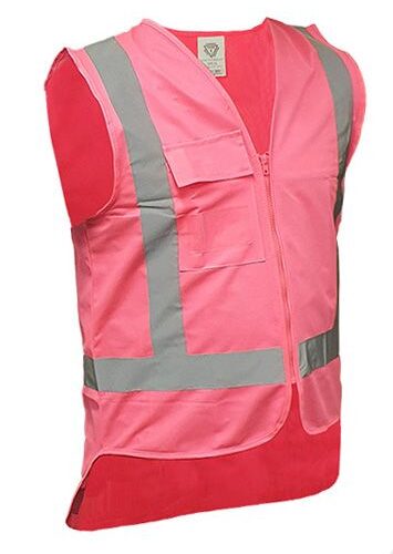 Hi-Vis Pink Taped Safety Vest (PCV1500)