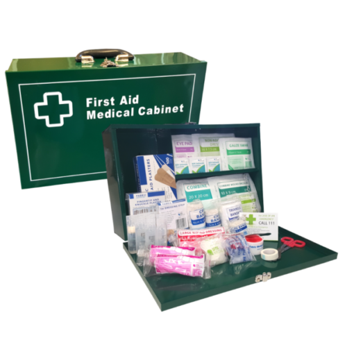 Landscape Metal Wall Mount Box Workplace First Aid Kit 1-25 Person