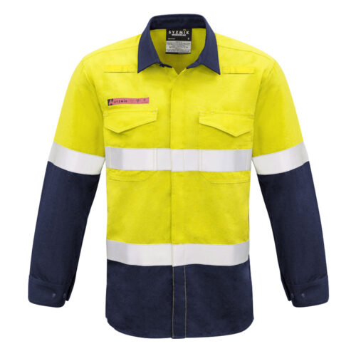 Syzmik Hi Vis Red Flame Hoop Taped Shirt (ZW132)