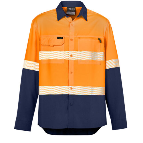 Syzmik Hi Vis Segmented Tape Long Sleeve Shirt (ZW470)
